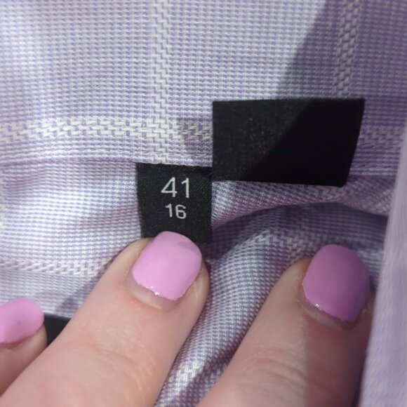Hugo Boss regular fit Purple Large Check Long sleeve dress shirt - Picture 3 of 9